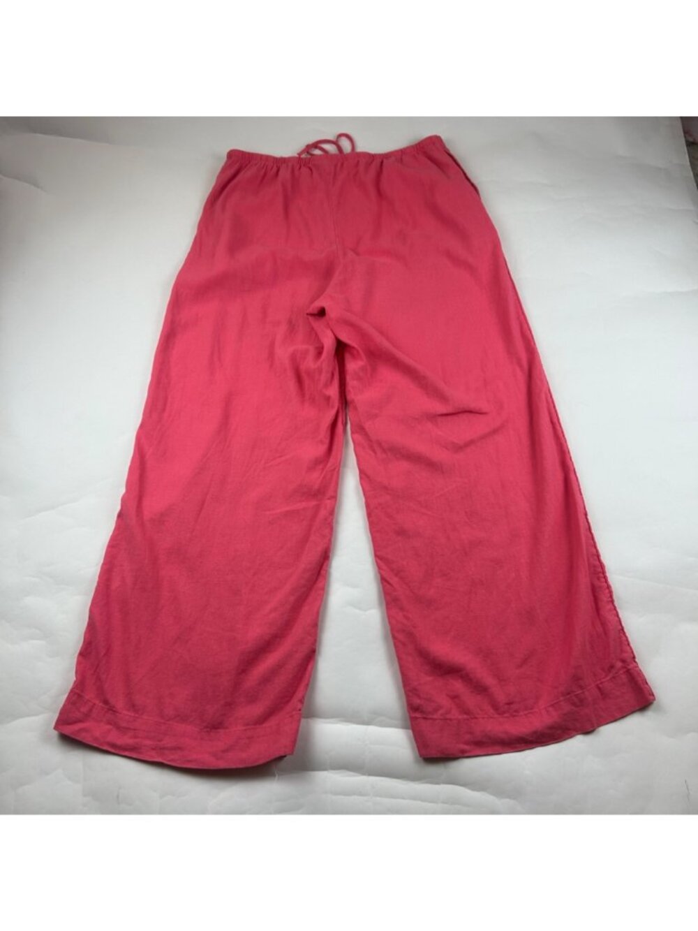 A New Day Coral Linen Blend Wide Leg Lounge Pant L - Picture 6 of 7